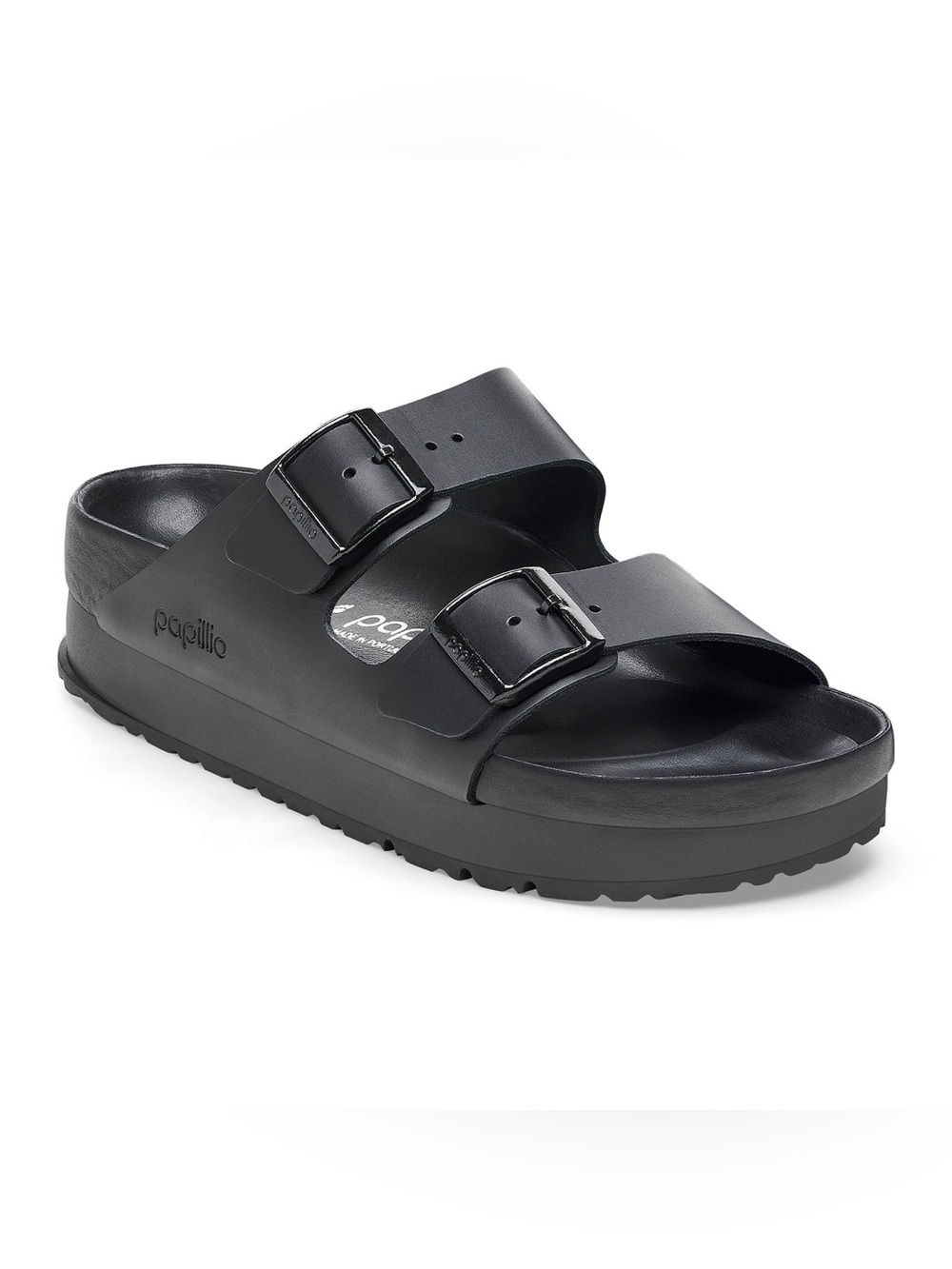 Papillio Arizona Exquisite Platform black leather by Birkenstock